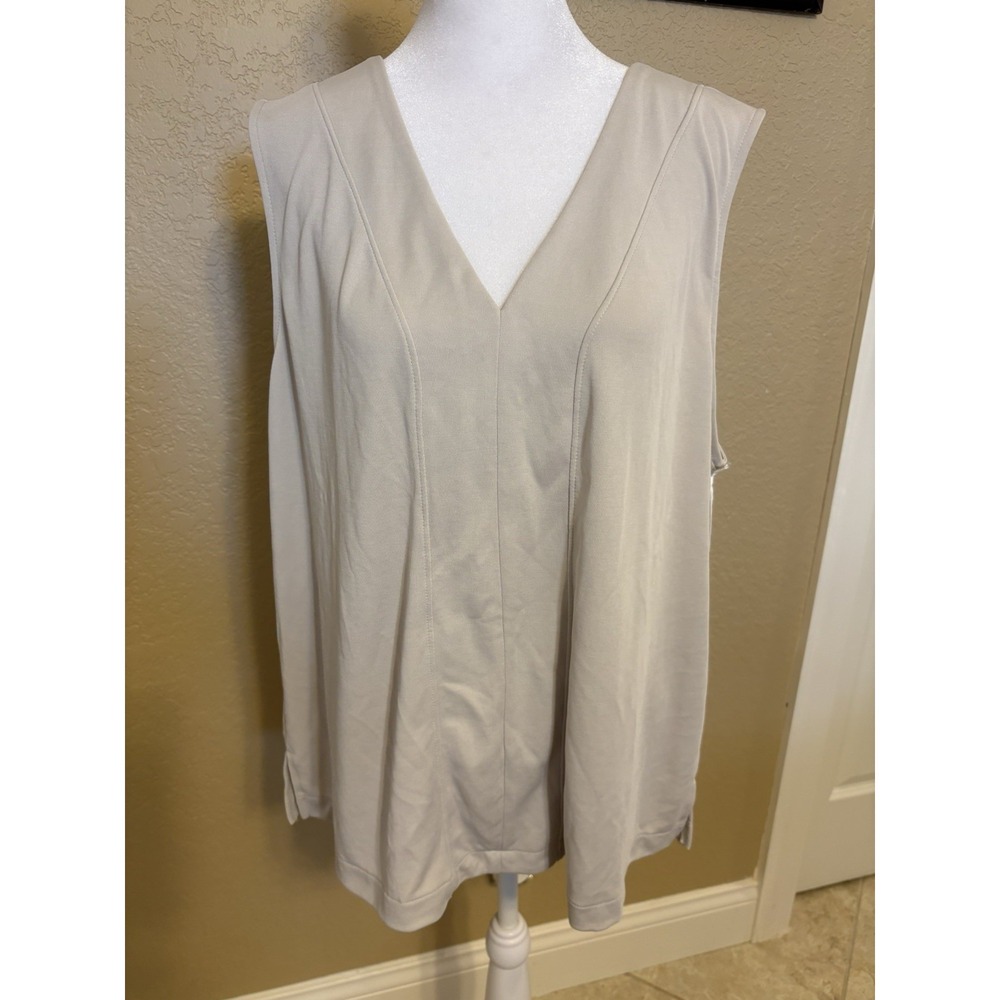 Stylus‎ Women's Sleeveless Top, Silver Gray, XXL, NWT